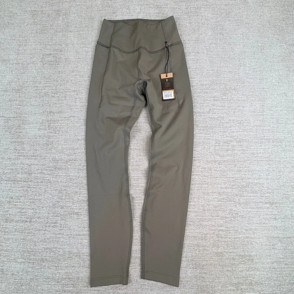 NEW NOBULL High Rise Athletic Yoga Leggings Women XS Dark Forest Compression NWT